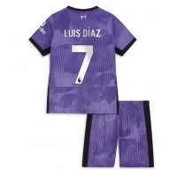 Liverpool Luis Diaz #7 Replika babykläder Tredjeställ Barn 2023-24 Kortärmad (+ korta byxor)